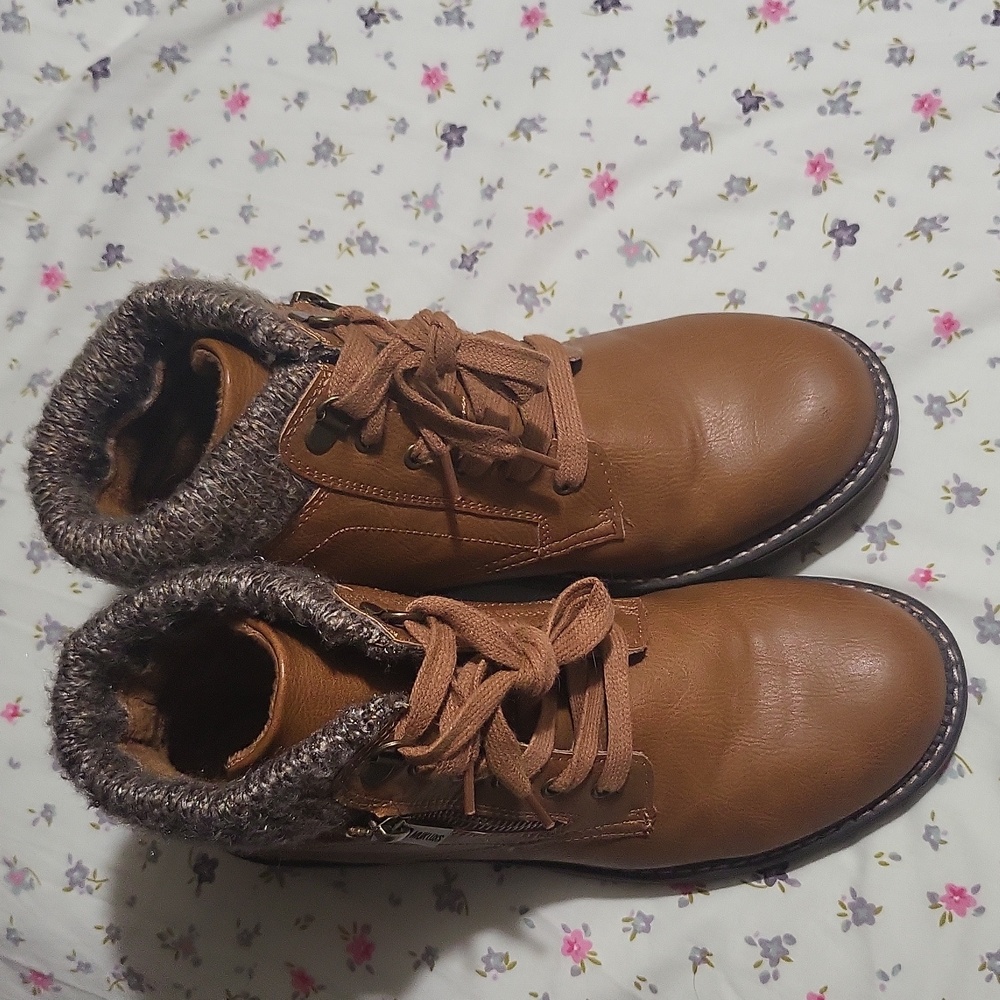 Muk Luks Womens Garland Georgia Stacked Heel Dress Boots - Picture 5 of 8
